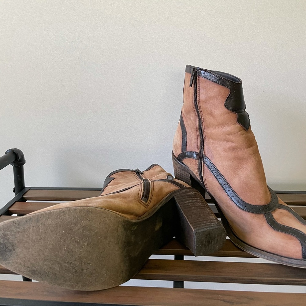 Free People • leather western booties - Picture 4 of 7